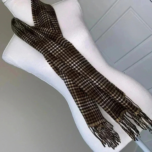 CASHMINK V.Fraas 100% Acrylic Plaid Scarf Very Soft Made in West Germany - Picture 7 of 8